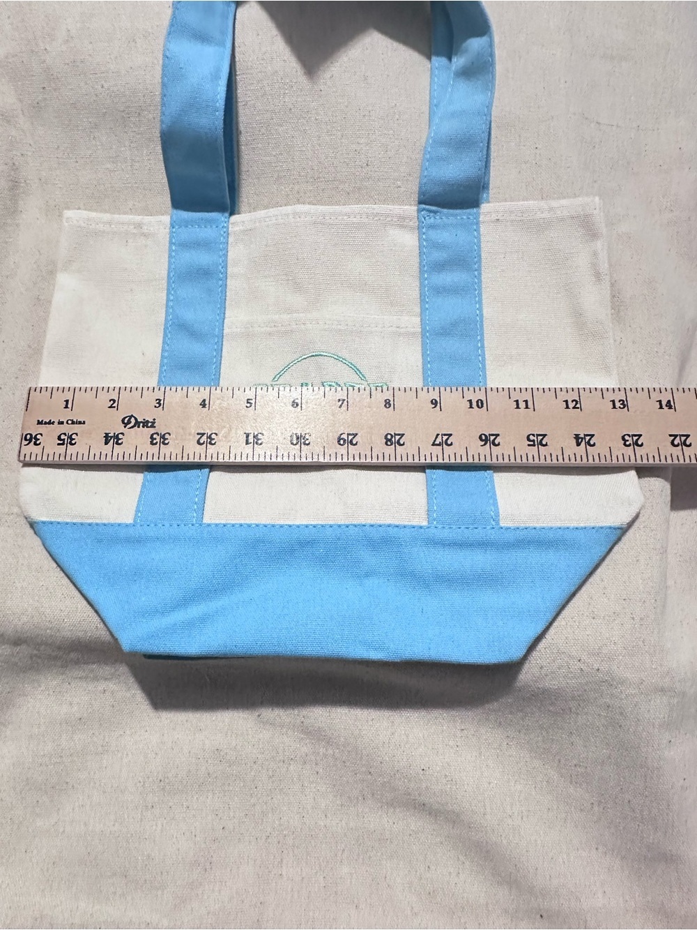Trader Joe's | Tote | Trader Joe's Mini Tote | Light Blue - Picture 6 of 8